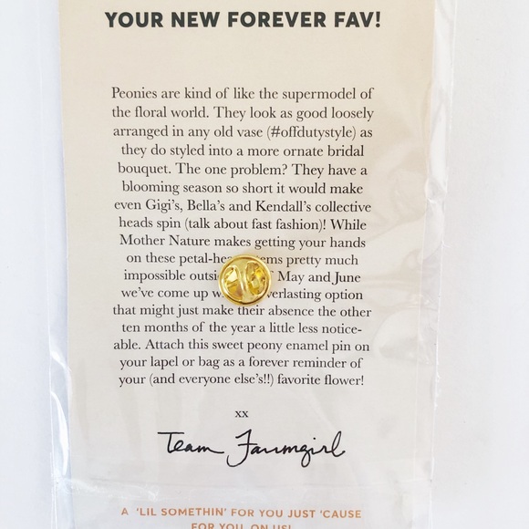 Farmgirl Flowers Peony Pin - Picture 2 of 2